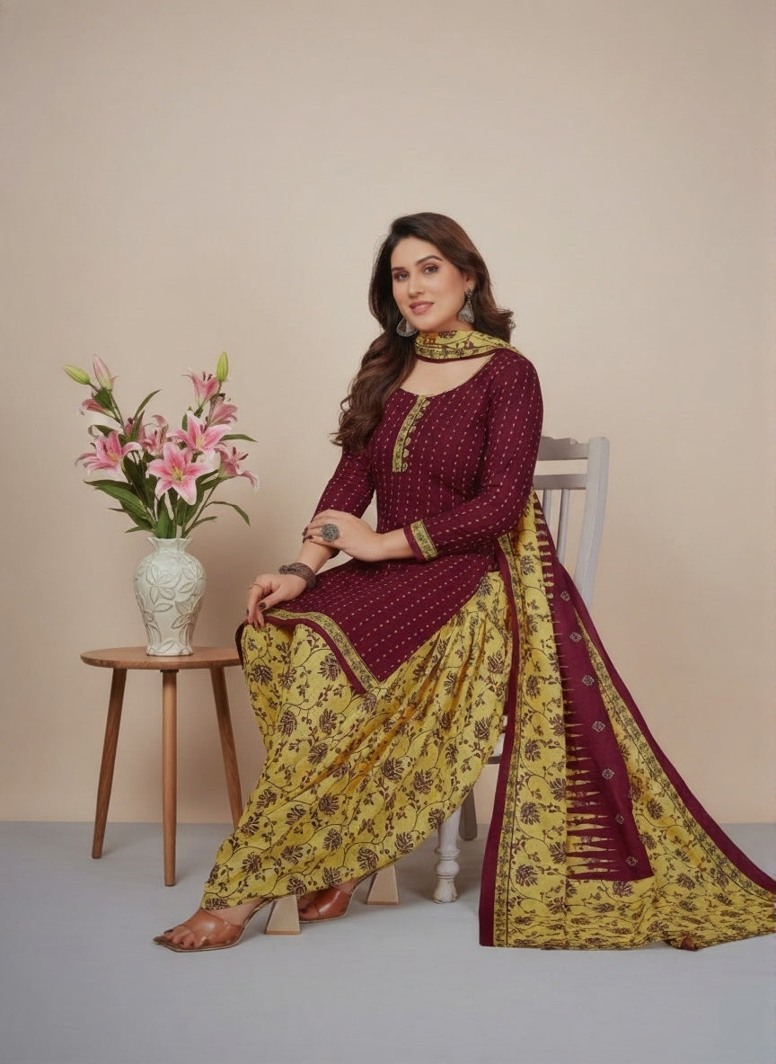 Sonpari Cotton Printed Stitched Salwar Suit XL 3004