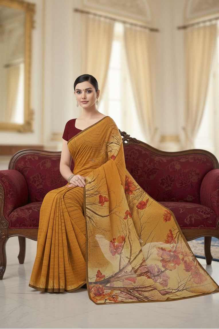 Ambarsariya Cotton Digital Printed Saree 4076