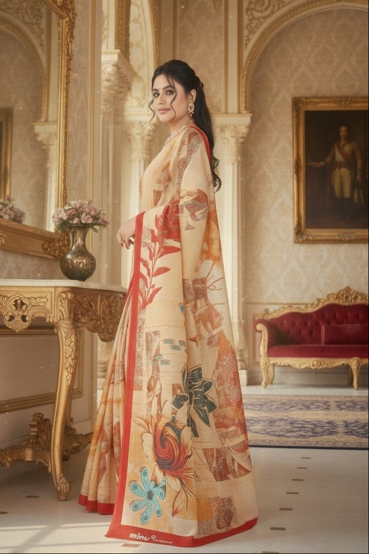 Ambarsariya Cotton Digital Printed Saree 4141