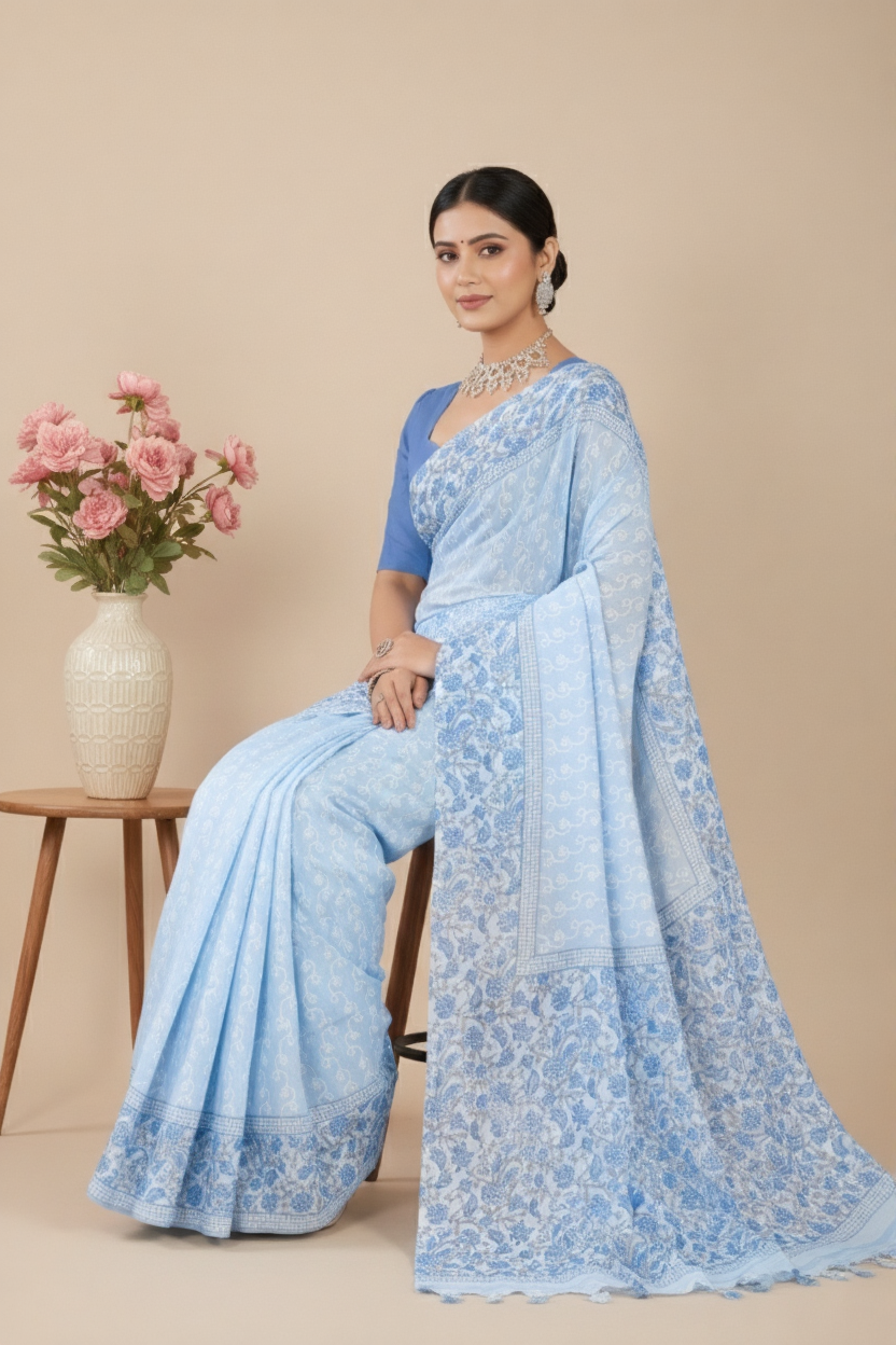 Good Day Pestal Cotton Printed Saree 2778