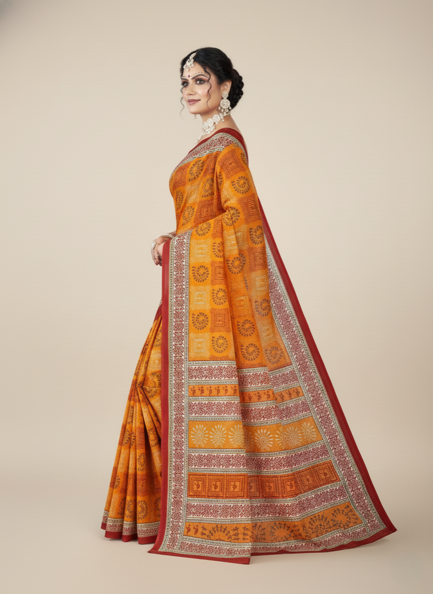 Hi Demand Block Soft Cotton Saree