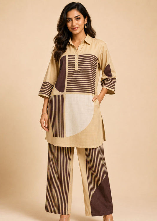 Juni Abstract Printed Co-Ord Set