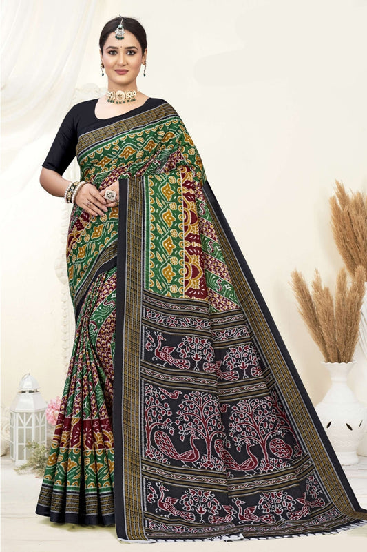 Priyatama Ikkat Soft Cotton Saree