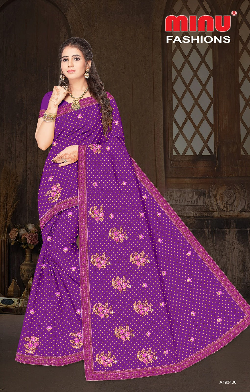 Craftry Cotton Embroidery Saree 193436
