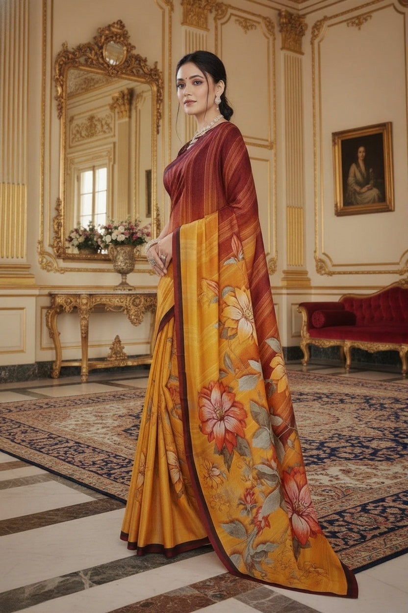 Ambarsariya Cotton Digital Printed Saree 4038