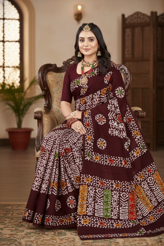 MINU SAREE GOLD BATIK 39732