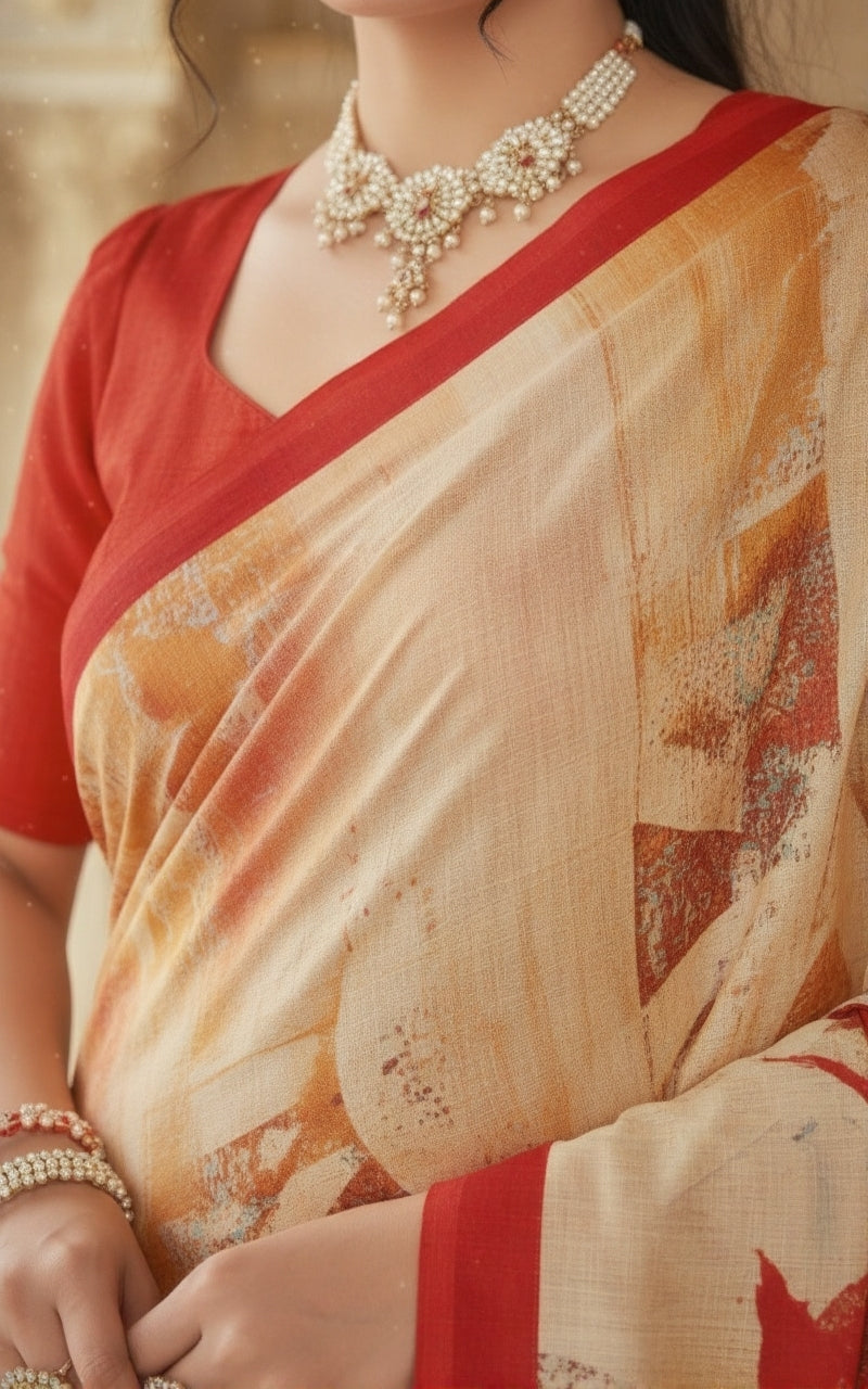 Ambarsariya Cotton Digital Printed Saree 4141