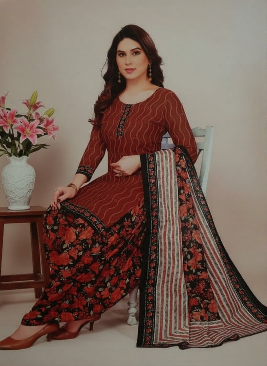 Sonpari Cotton Printed Stitched Salwar Suit XL 3008