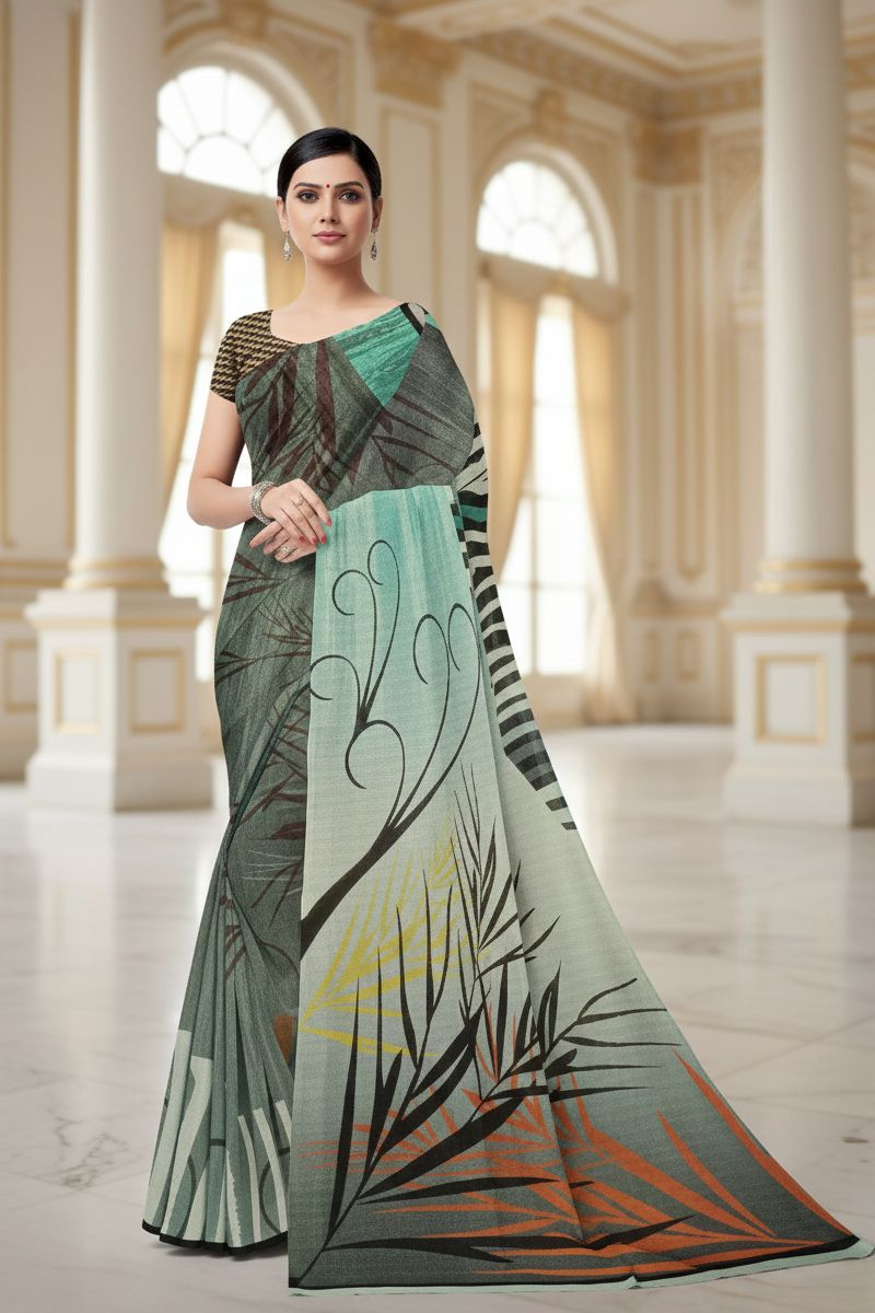 Ambarsariya Cotton Digital Printed Saree 4007