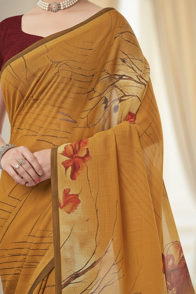 Ambarsariya Cotton Digital Printed Saree 4076