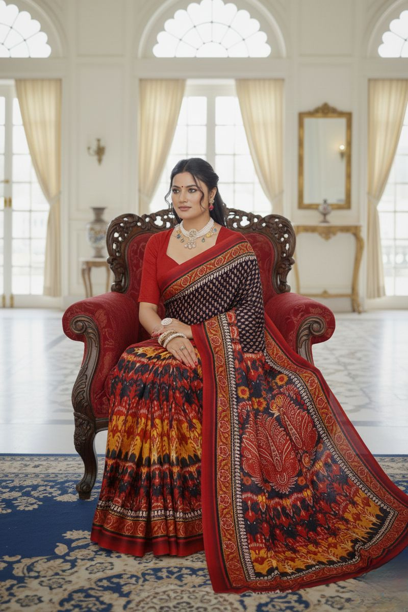 Ambarsariya Cotton Digital Printed Saree 4165