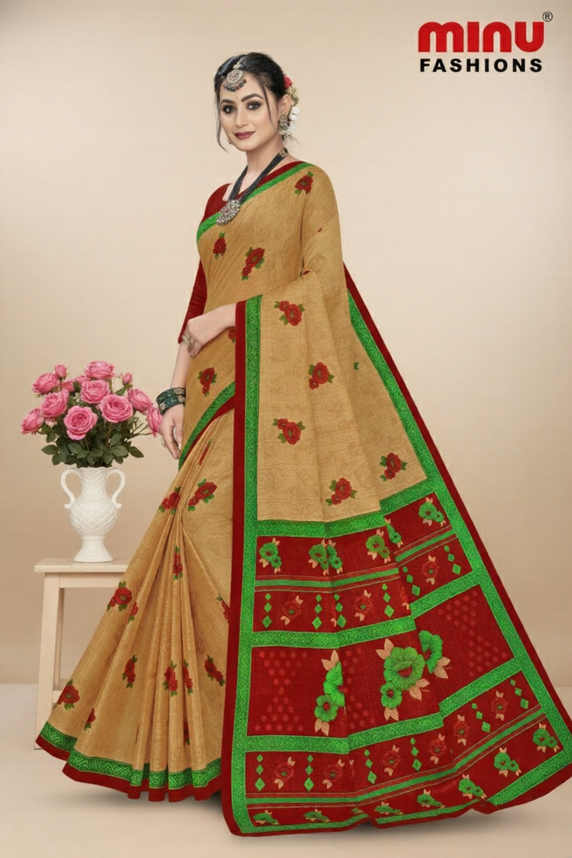 Tandrima Cotton Printed Saree 805