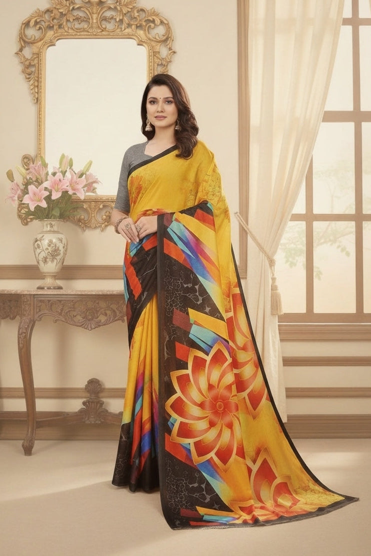 Ambarsariya Cotton Digital Printed Saree 4017