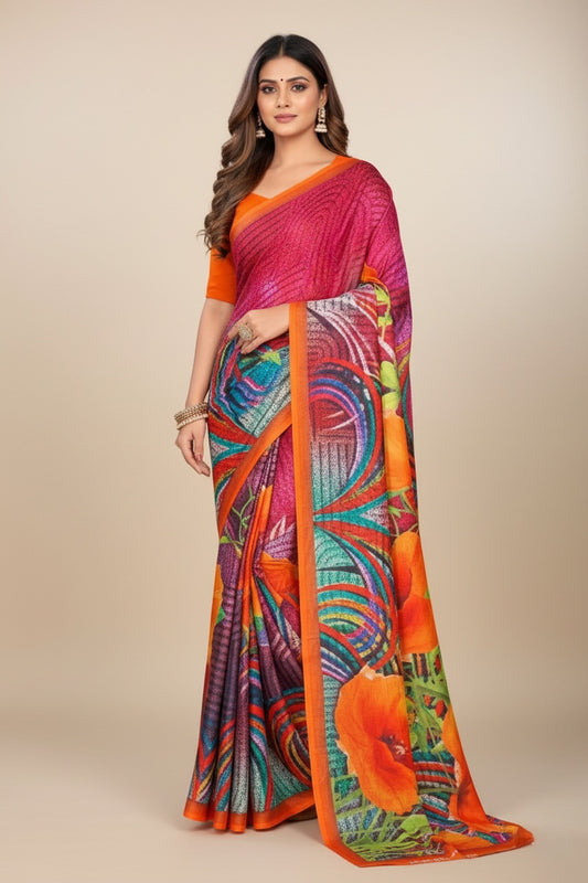Ambersariya V- Cotton Saree