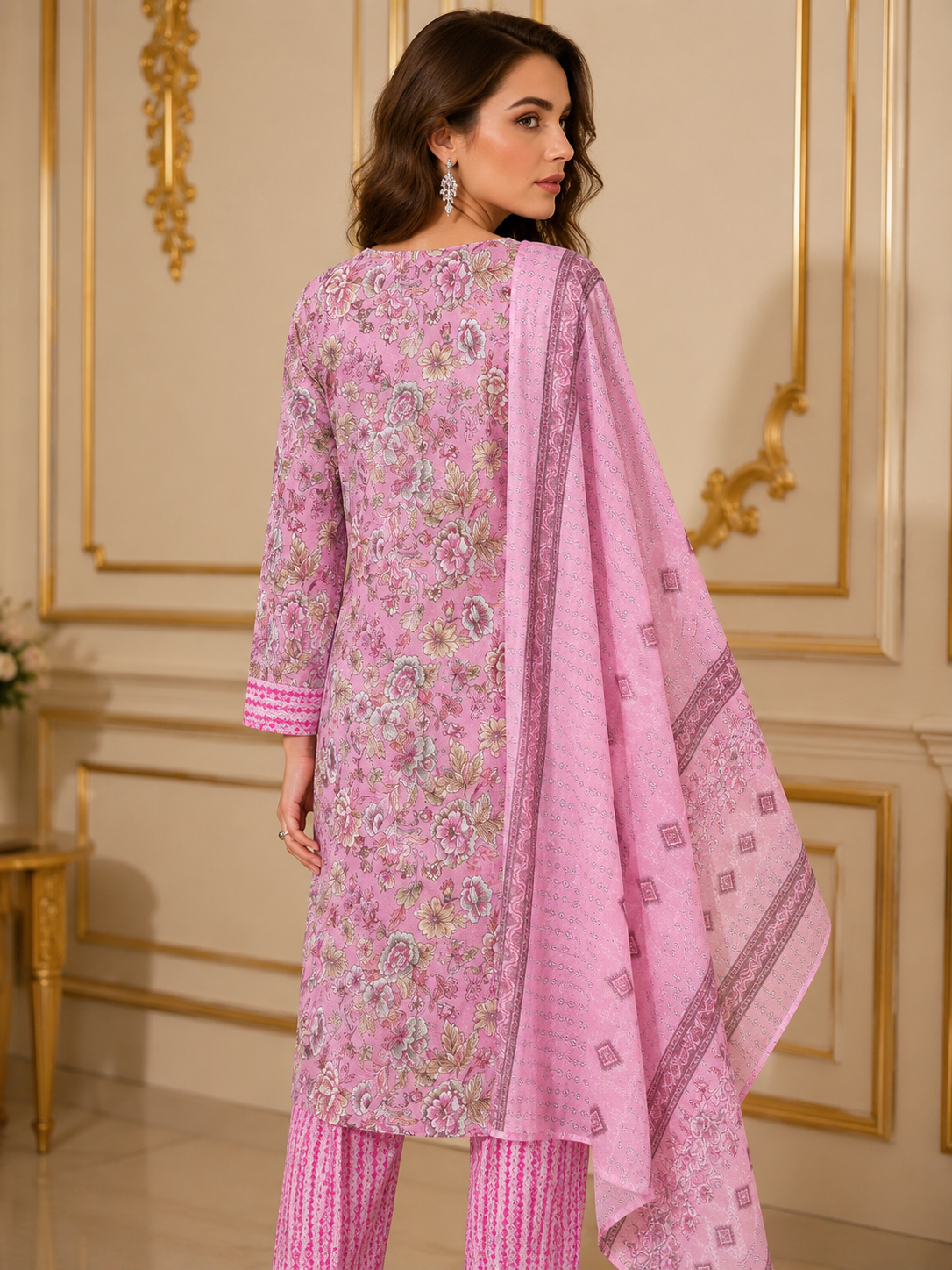 Topaz Women Floral Printed Salwar Suit Set | Ank