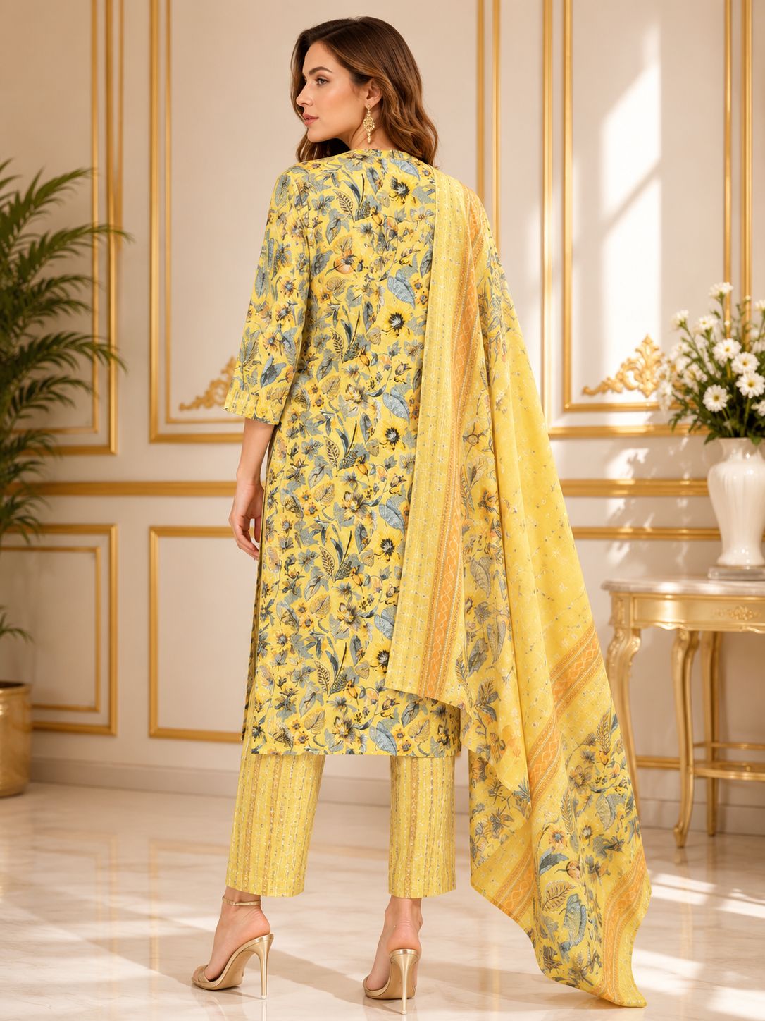 Topaz Women Floral Printed Salwar Suit Set | Ank
