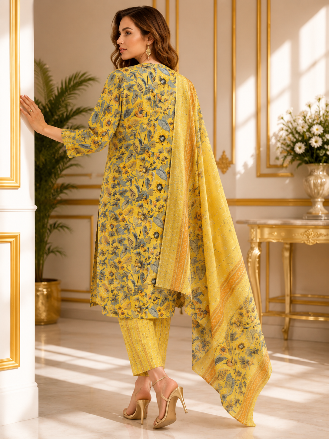 Topaz Women Floral Printed Salwar Suit Set | Ank