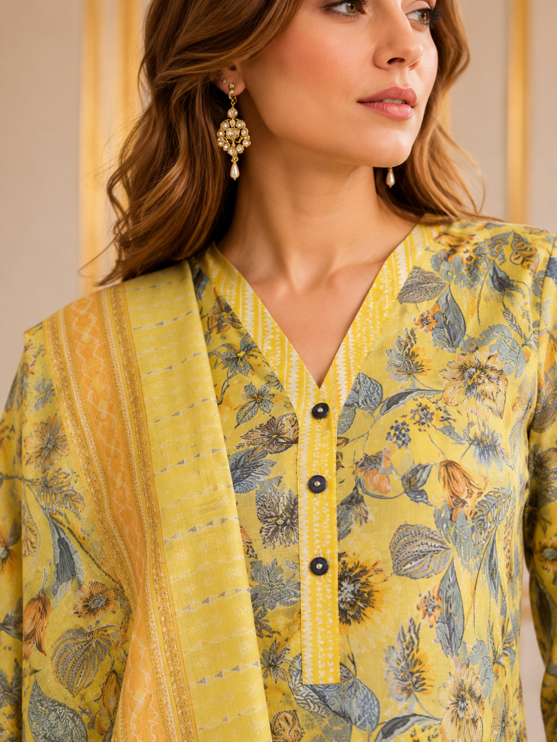 Topaz Women Floral Printed Salwar Suit Set | Ank