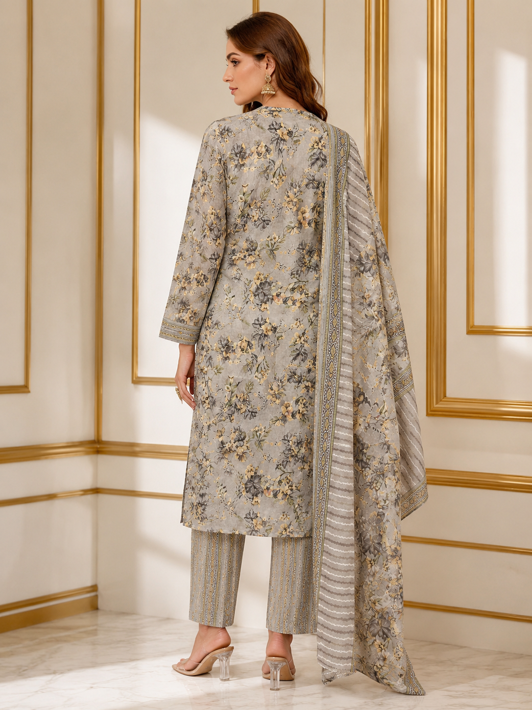 Topaz Women Floral Printed Salwar Suit Set | Ank