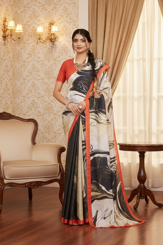 Ambarsariya Cotton Digital Printed Saree 4064