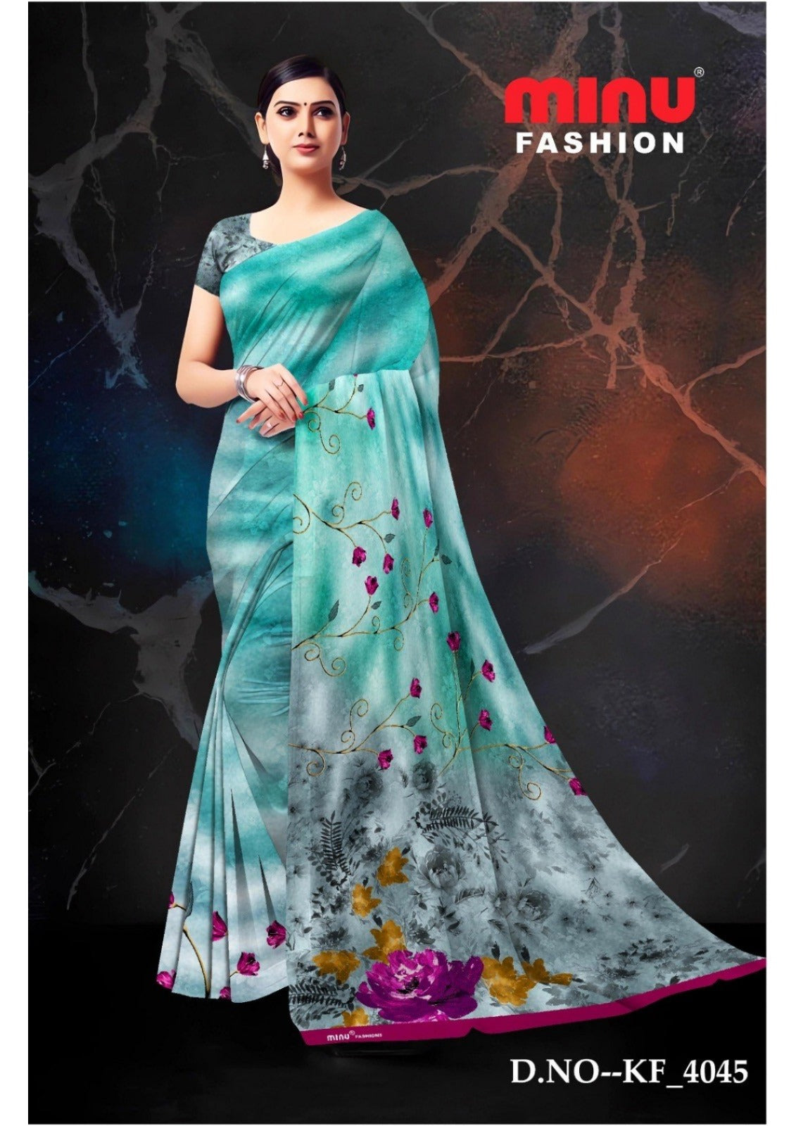 Ambarsariya Cotton Digital Printed Saree 4045
