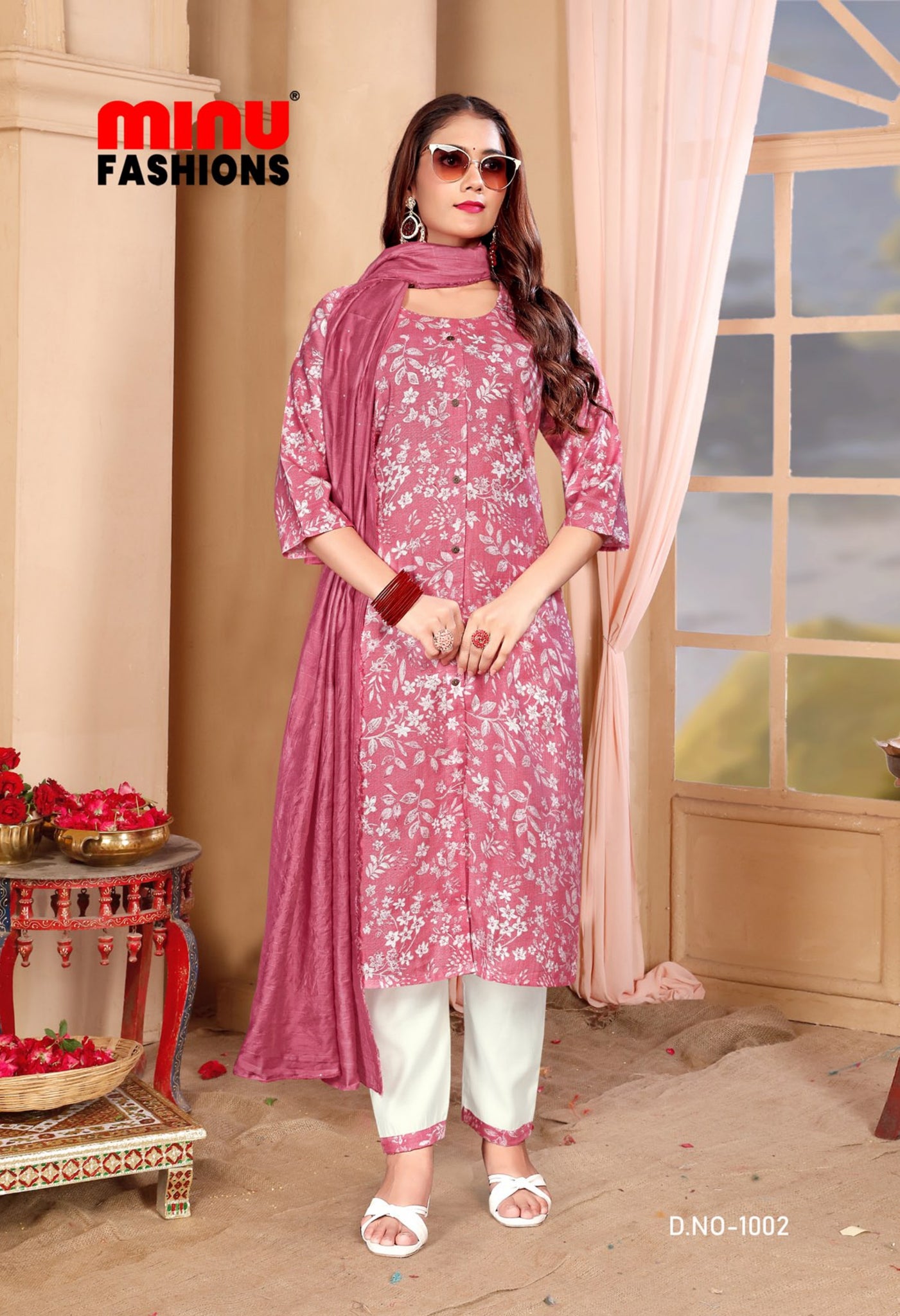 Anuradha (3 Pcs) Stitched Suit in Pink