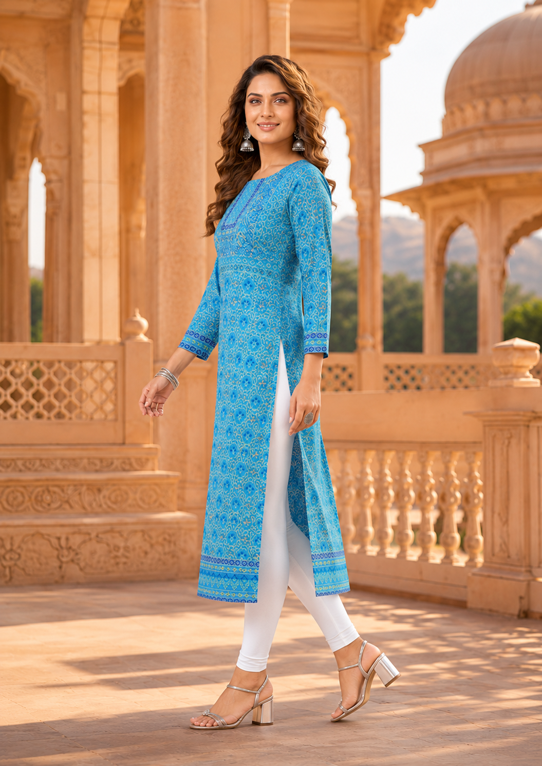 Minu Fashions Women Neeta Deluxe Printed Straight Kurti