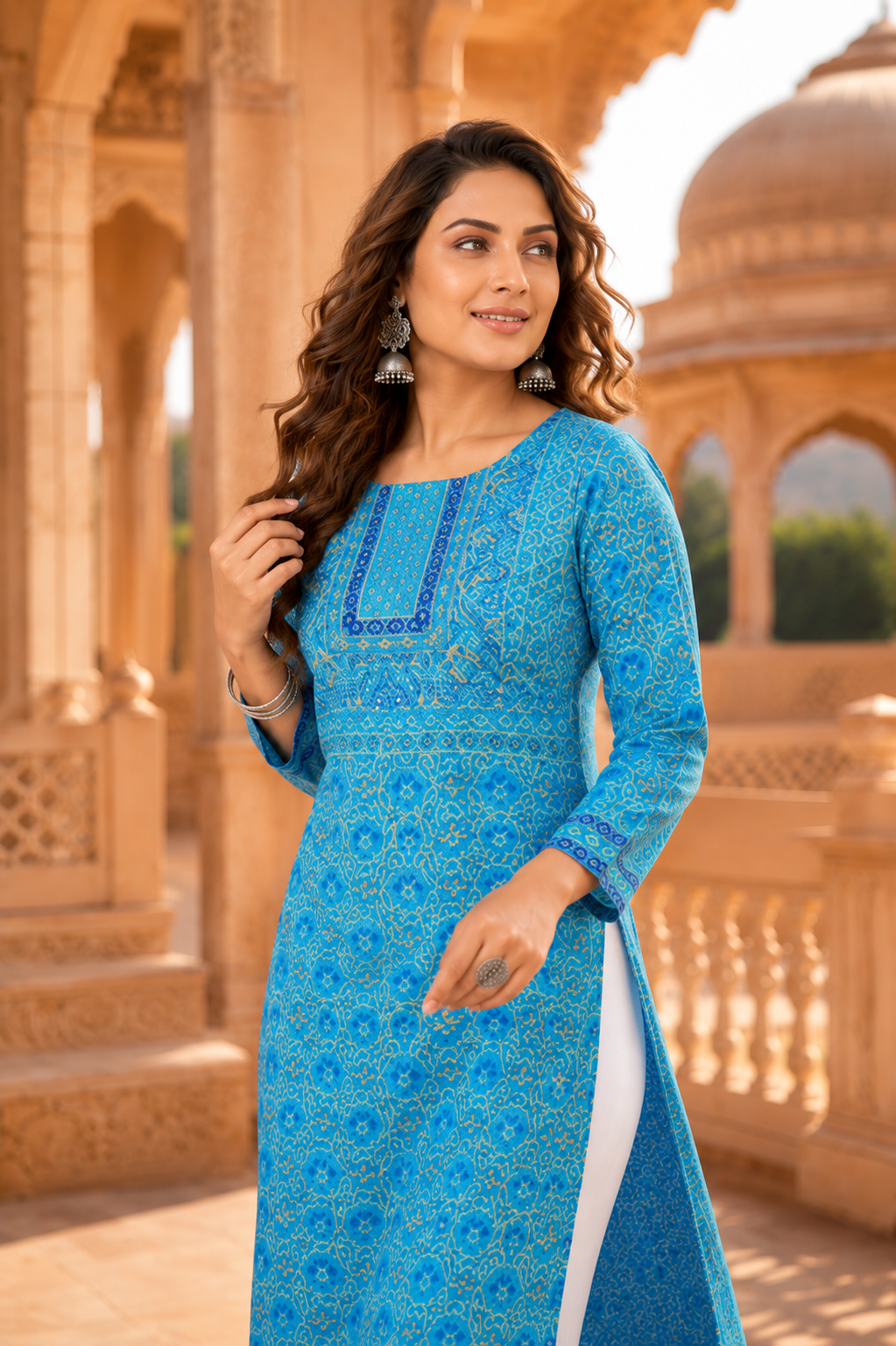 Minu Fashions Women Neeta Deluxe Printed Straight Kurti