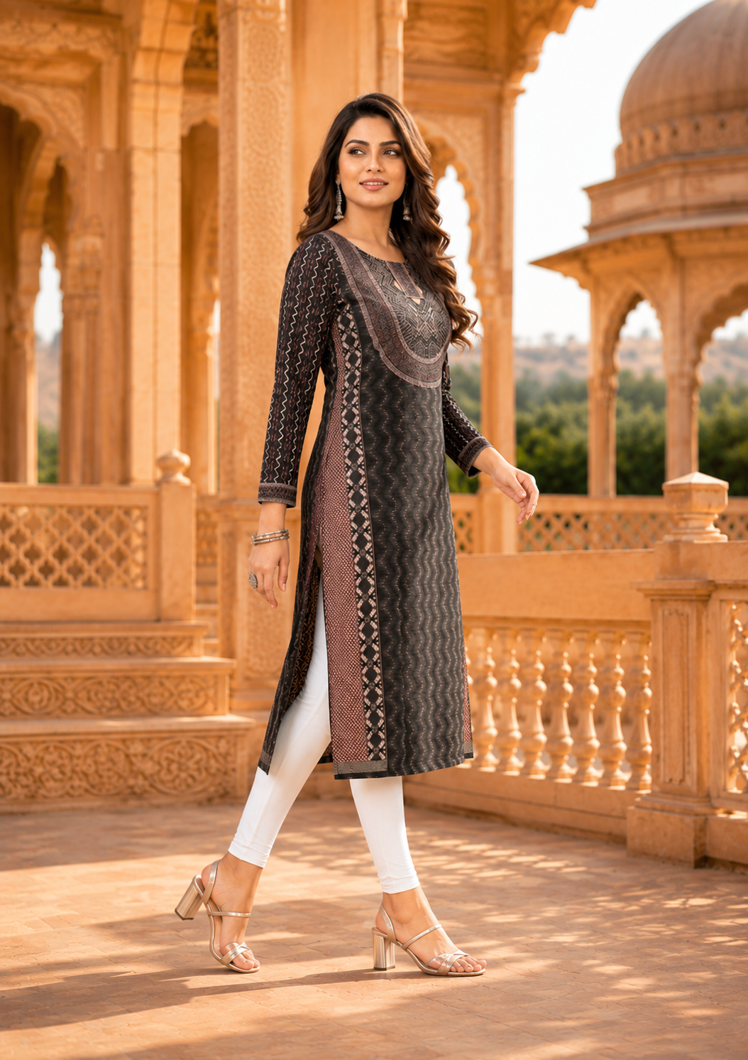 Minu Fashions Women Neeta Deluxe Printed Straight Kurti
