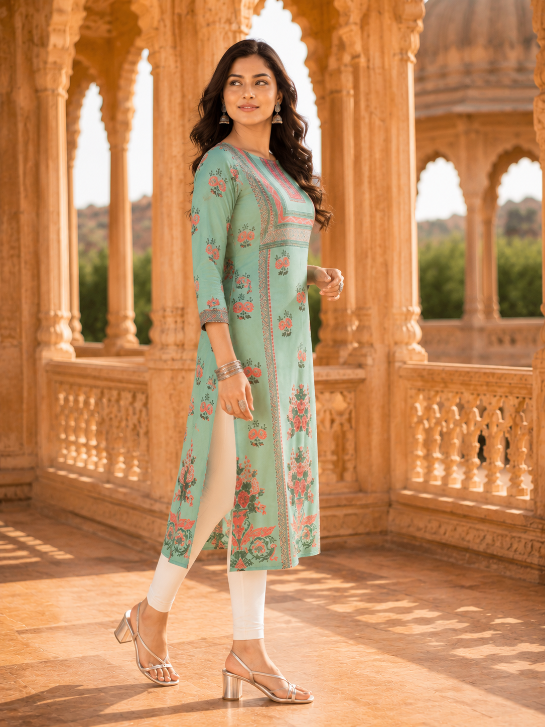 Minu Fashions Women Neeta Deluxe Printed Straight Kurti