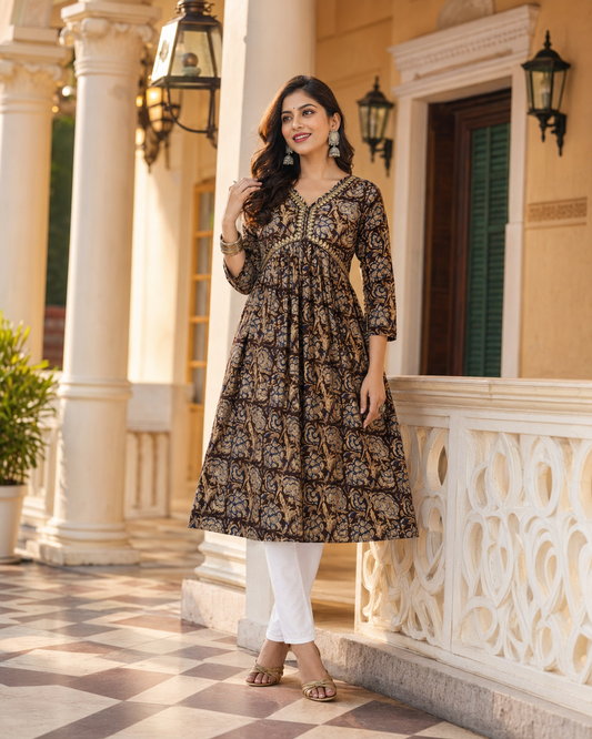 Minu Kurti Ritabhari Dark brown 02