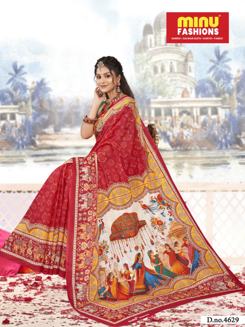 MINU SAREE DIGITAL FASHION RADHEY KRISHNA 45078