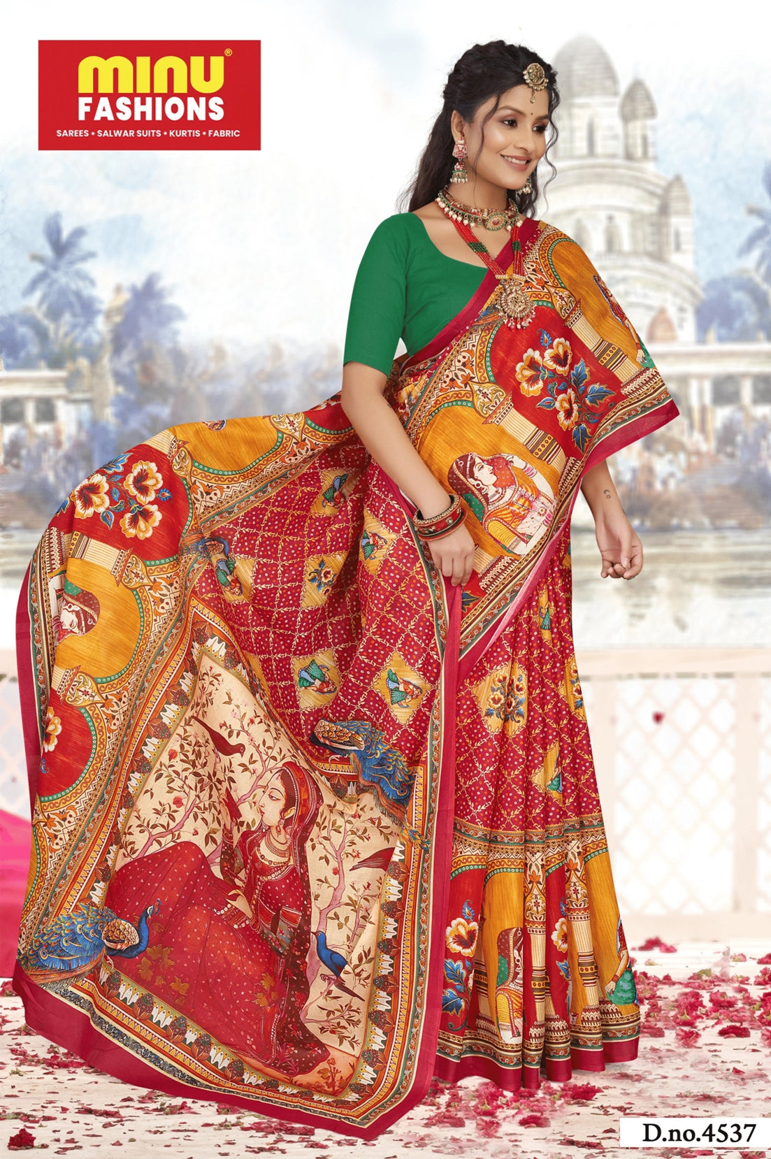 MINU SAREE DIGITAL FASHION RADHEY KRISHNA 45012