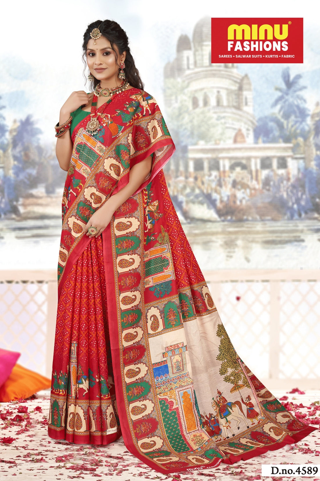 MINU SAREE DIGITAL FASHION RADHEY KRISHNA 45067