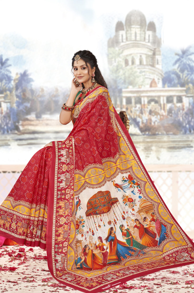 MINU SAREE DIGITAL FASHION RADHEY KRISHNA 45078