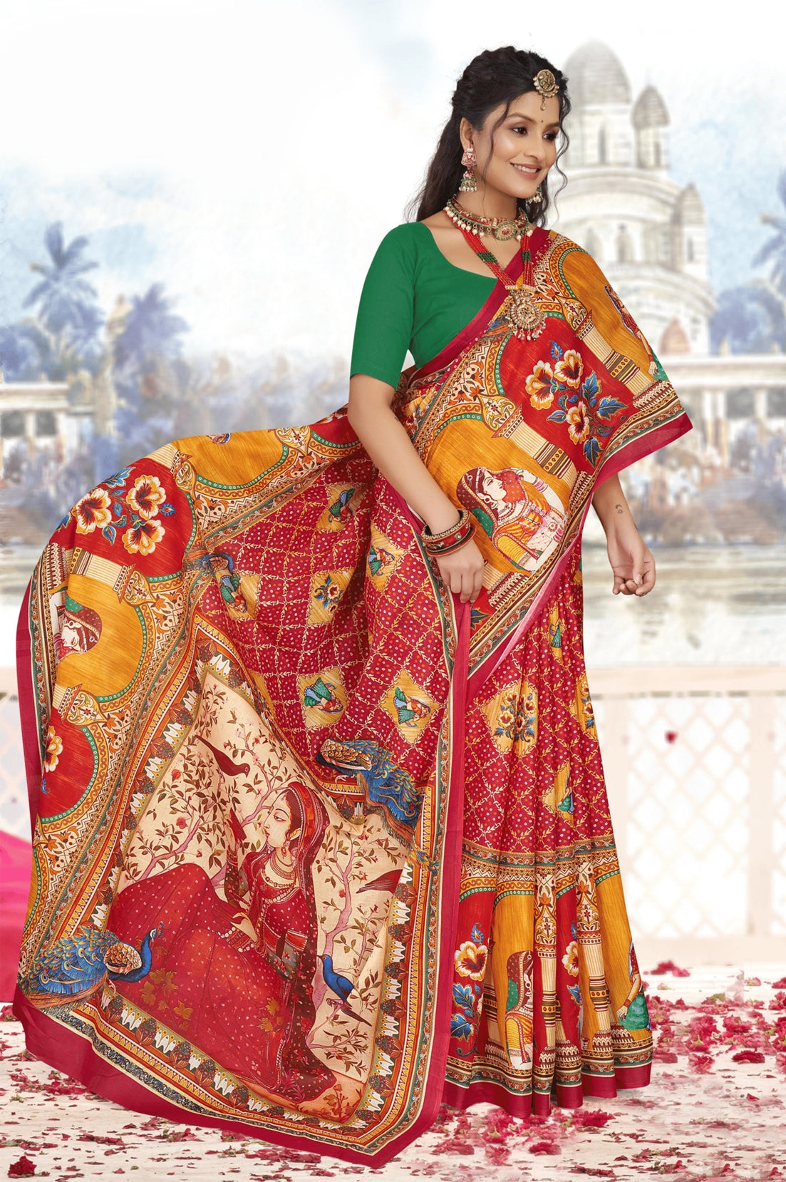 MINU SAREE DIGITAL FASHION RADHEY KRISHNA 45012