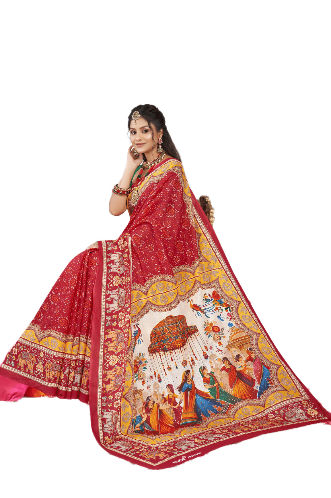 MINU SAREE DIGITAL FASHION RADHEY KRISHNA 45078