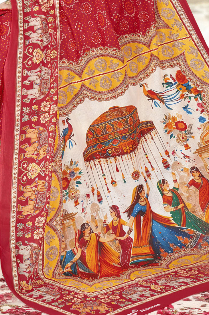 MINU SAREE DIGITAL FASHION RADHEY KRISHNA 45078