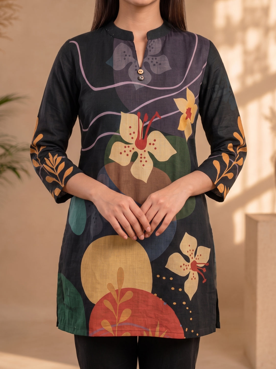 Anouk Juni Cotton Slub Digital Print Co-Ord Set for Women