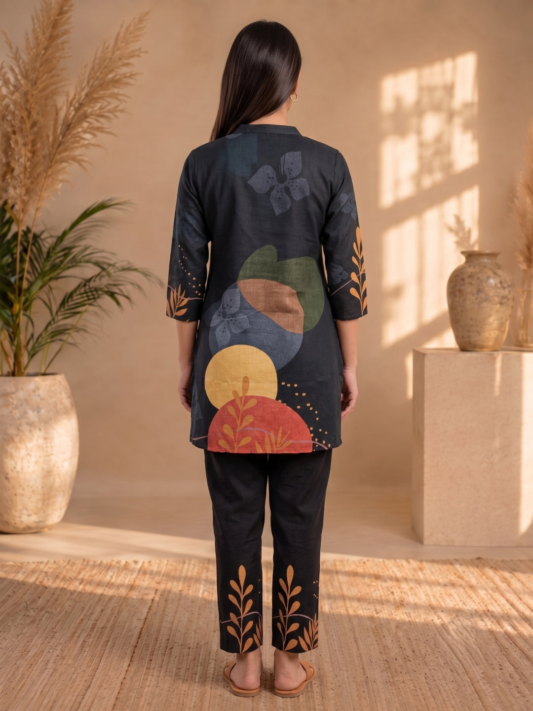 Anouk Juni Cotton Slub Digital Print Co-Ord Set for Women