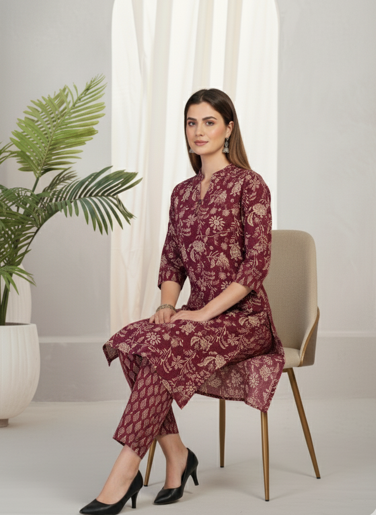 Diti Cotton Printed Kurti Set 1001