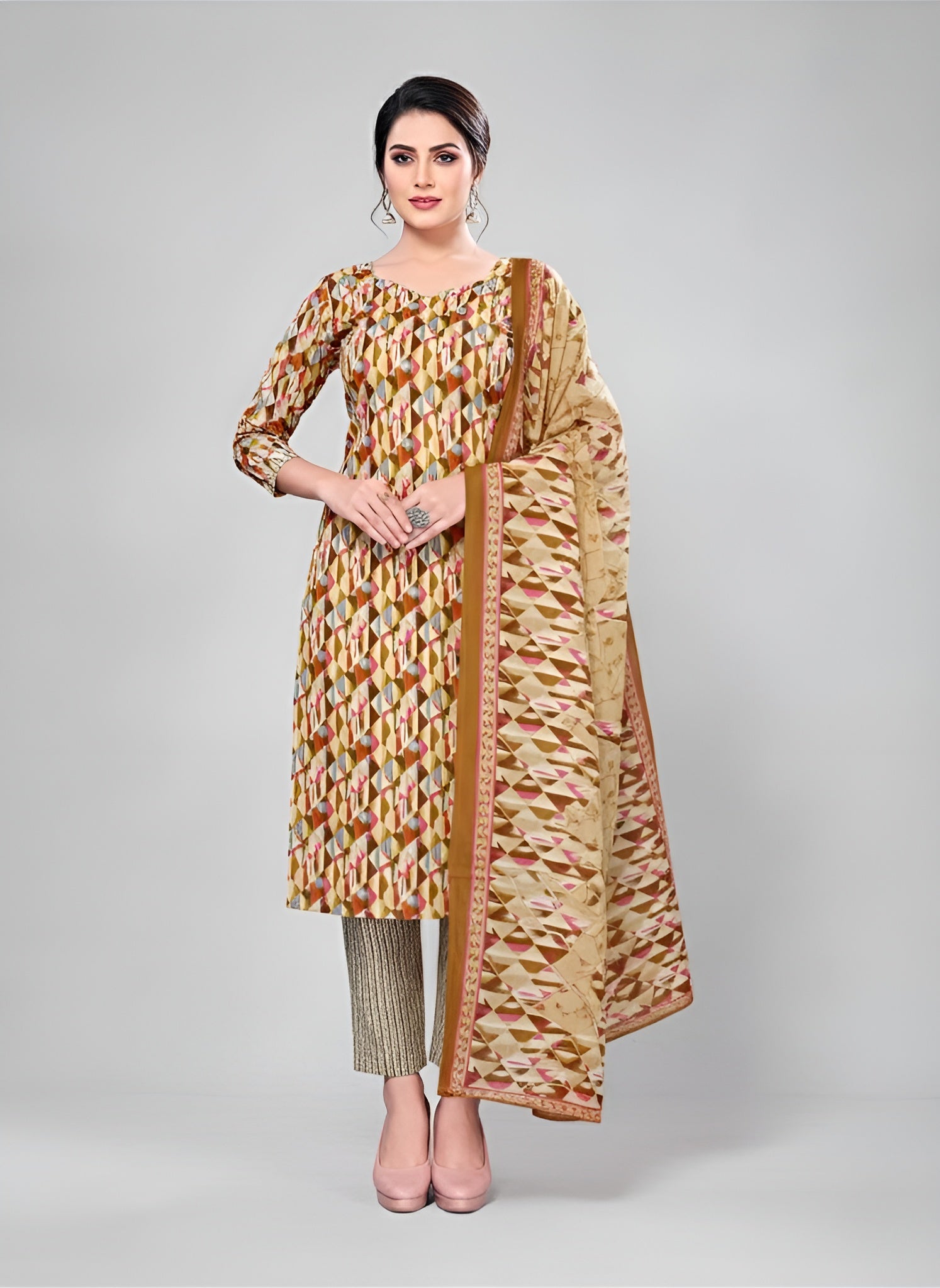 Eliza Cotton Printed Stitched Salwar Suit 1001