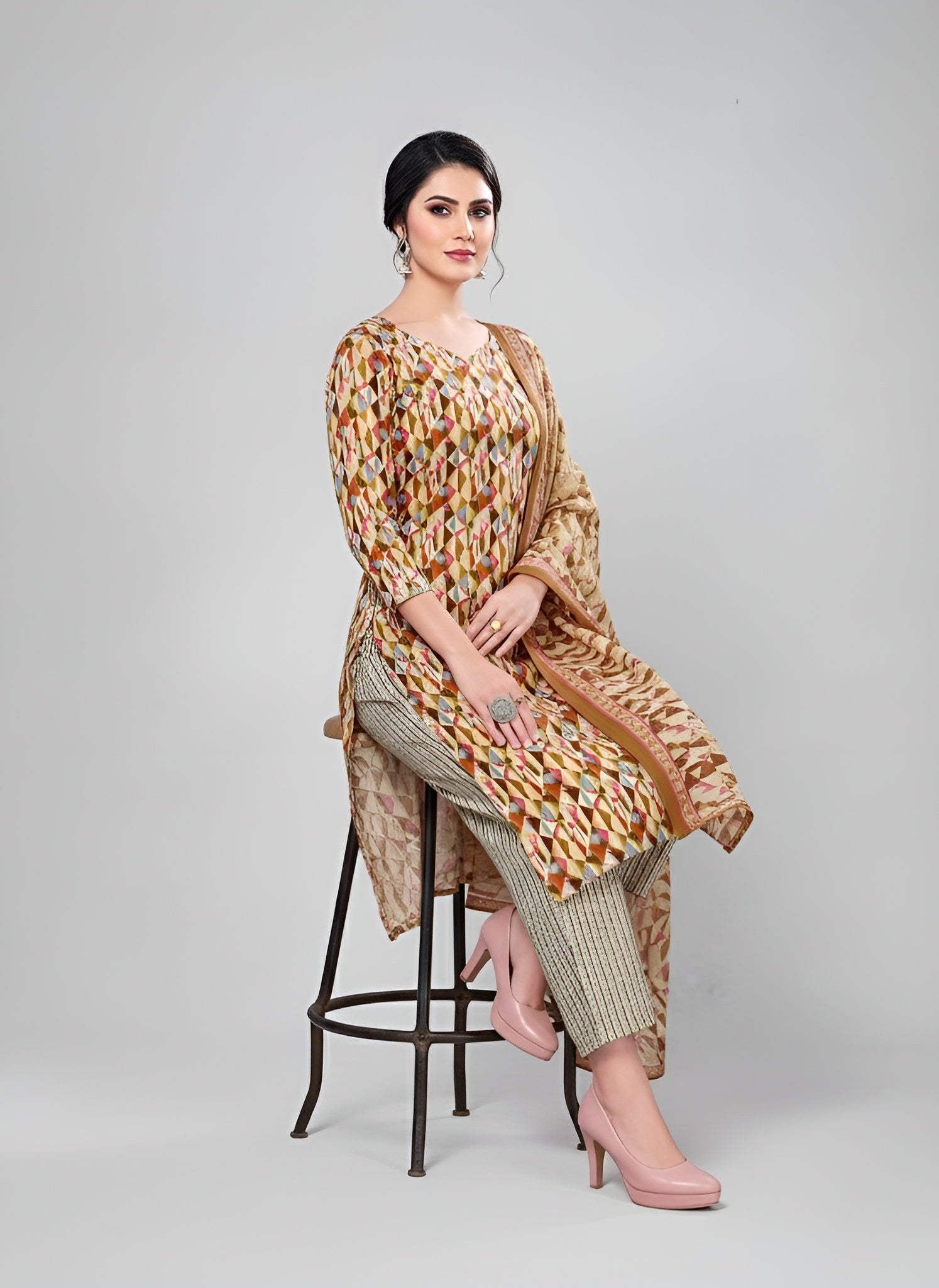 Eliza Cotton Printed Stitched Salwar Suit 1001
