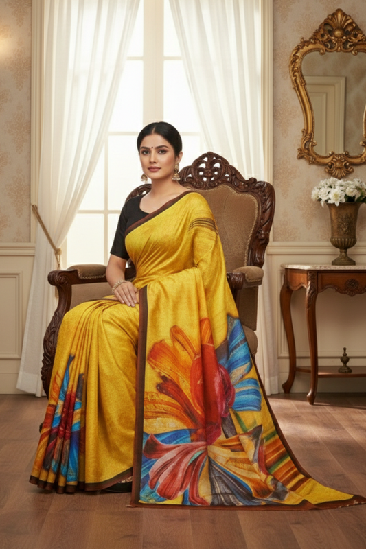 Jeevan Sathi Cotton Digital Printed Saree E Soft Cotton Saree