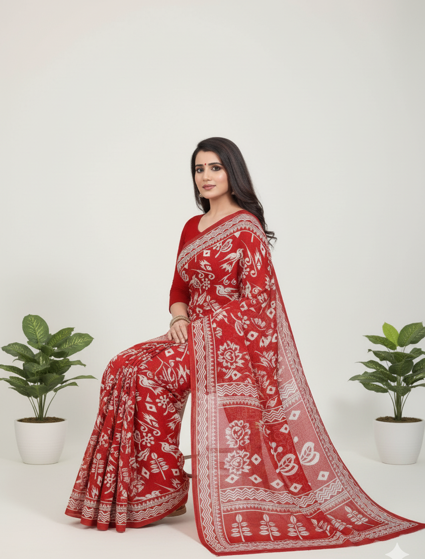 Priya 7 Cotton printed Saree 424409