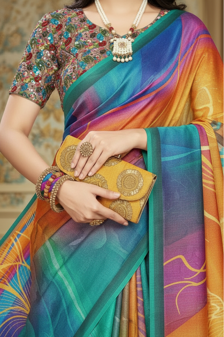 Jeevan Sathi Cotton Digital Printed Saree