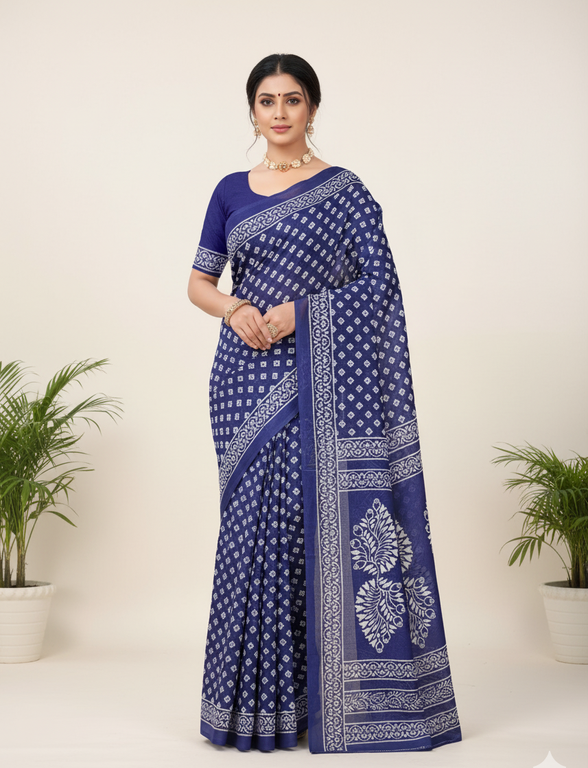 Madhurima Cotton Printed Saree 1006