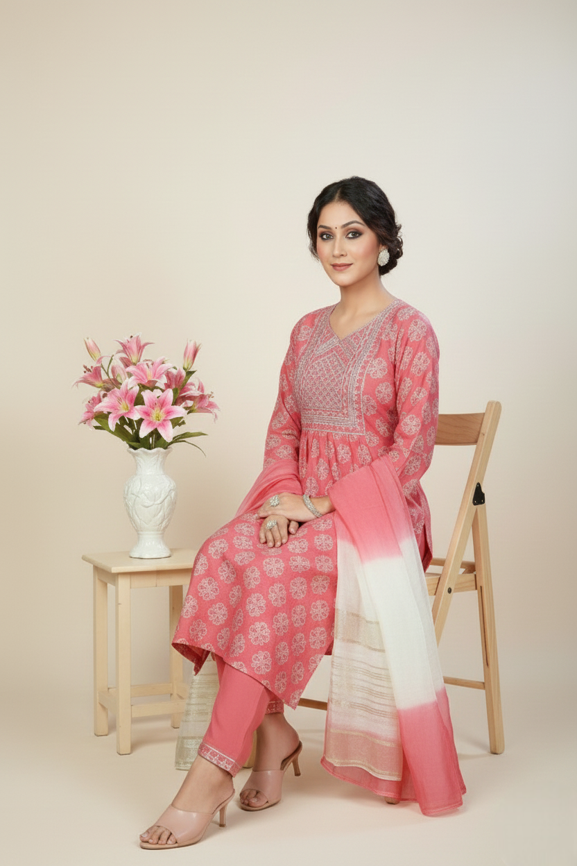 Tulip Cotton Printed Stitched Salwar Suit XXL 3002