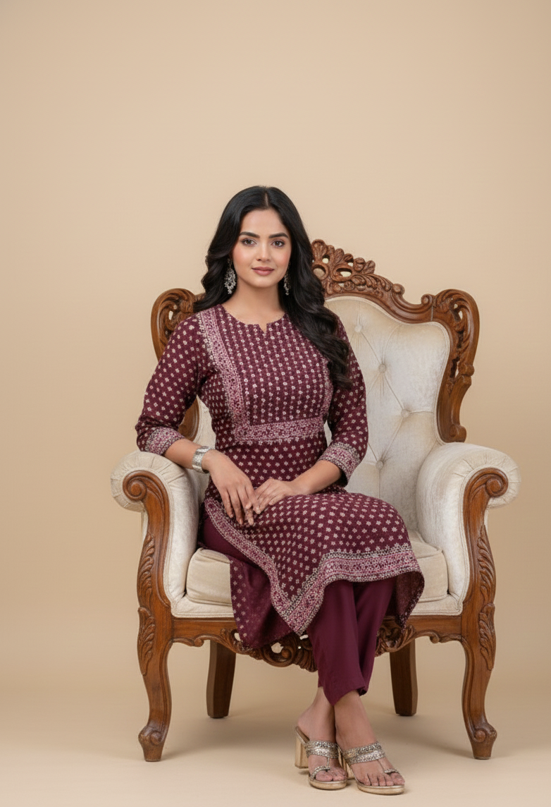 Pratishtha Cotton Printed Kurti Set 1004