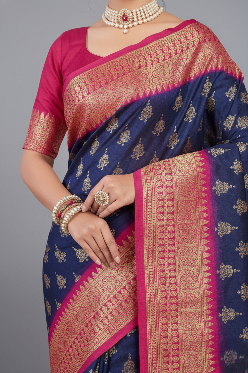 Gold Star Malai Cotton Printed Saree 2958